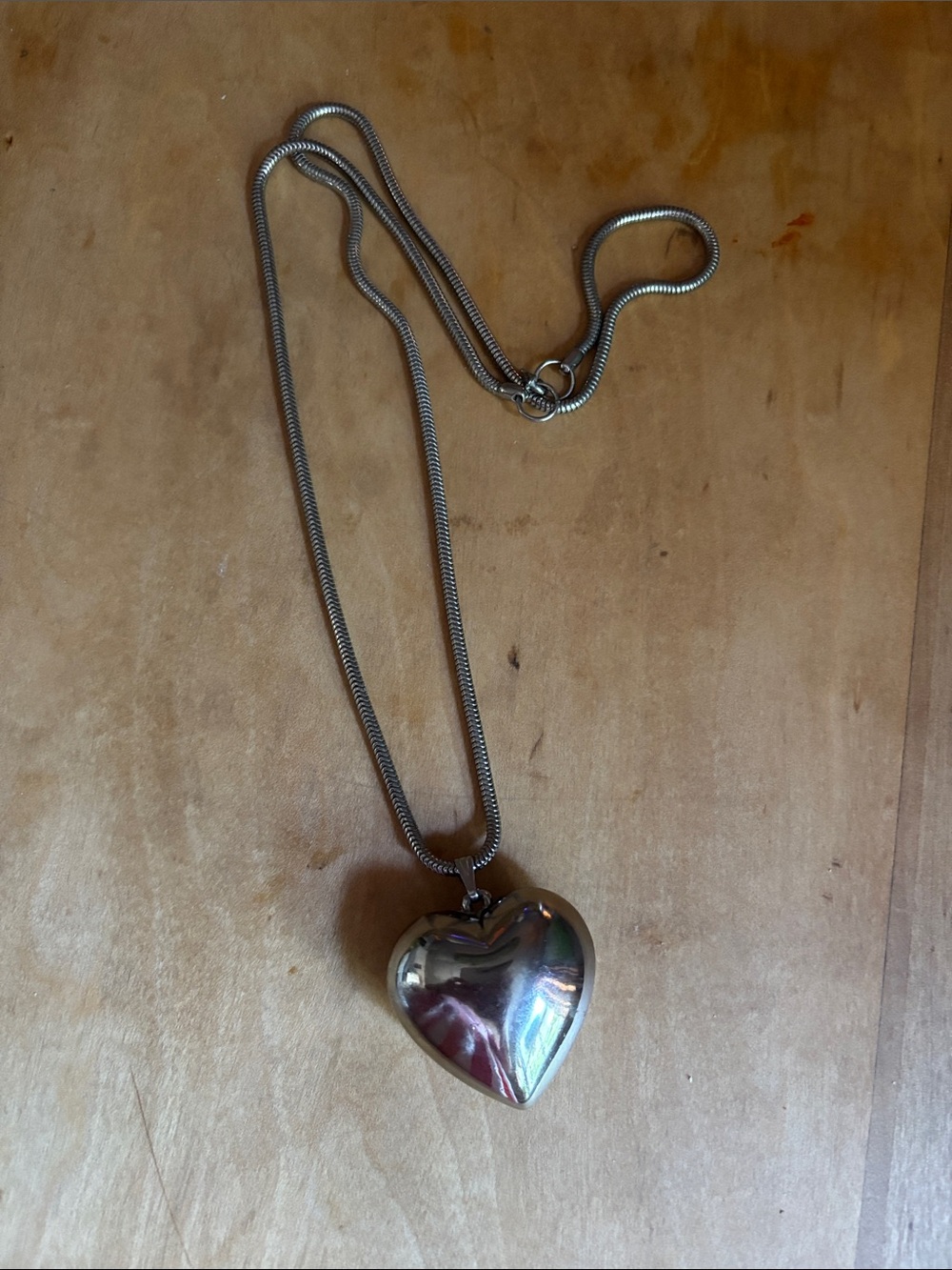 Vintage Silver Heart Locket Necklace